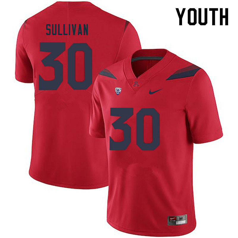 Youth #30 Quinn Sullivan Arizona Wildcats College Football Jerseys Sale-Red - Click Image to Close